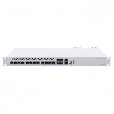 MikroTik CRS312-4C+8XG-RM Коммутатор Cloud Router Switch (L3) 8х 1G/2.5G/5G/10G RJ45,  4х 10G RJ45/SFP+ with RouterOS L5, 1U rackmount enclosure