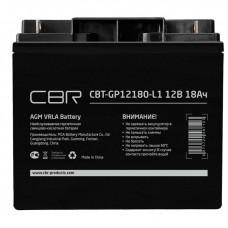CBR Аккумуляторная VRLA батарея CBT-GP12180-L1 (12В 18Ач), клеммы L1 (болт М5 с гайкой)