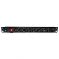 5bites PDU819P-08 Блок розеток  8S / PVC / SWITCH / 1U / 19"