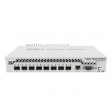 MikroTik CRS309-1G-8S+IN Коммутатор 8 SFP+, dual-core 800MHz CPU, 512MB RAM, POE, RS232 serial port