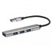 Telecom <TA308U> Переходник USB 3.0 -->USB3.0+3 USB2.0, Aluminum Shell, 0.2м [7958820049743]