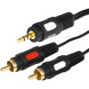 Rexant (17-4234) Шнур Стерео 3,5мм - 2 RCA, 3м, Gold