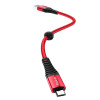 HOCO HC-10550 X38/ USB кабель Micro/ 1m/ 2.4A/ Нейлон/ Red
