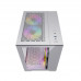 Powercase Vision Micro, White, Tempered Glass, 4х 120mm 5-color fan, белый, mATX  (CVWM-L4)