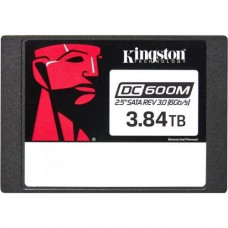 Твердотельный накопитель/ Kingston SSD DC600M, 3840GB, 2.5" 7mm, SATA3, 3D TLC, R/W 560/530MB/s, IOPs 94 000/59 000, TBW 7008, DWPD 1 (5 лет) (SEDC600M/3840G)