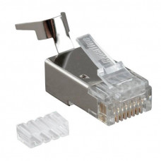 Коннектор Hyperline (PLUG-8P8C-UV-C6-TW-SH-10) FTP кат.6 RJ45 прозрачный (упак.:10шт)