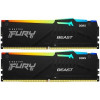 Kingston 16GB 6000MT/s DDR5 CL40 DIMM (Kit of 2) FURY Beast RGB [KF560C40BBAK2-16]