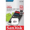 Micro SecureDigital 64Gb SanDisk SDSQUNR-064G-GN3MN Ultra Light w/o adapter