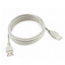 Кабель-удлинитель USB2.0 Cablexpert CC-USB2-AMAF-10-N, AM/AF, медь, 3.0м, серый, пакет