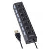 Perfeo USB-HUB 7 Port, (PF-H033 Black) чёрный [PF_C3223]