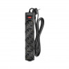 CBR Сетевой фильтр CSF 2505-5.0 Black CB, 5 евророзеток, длина кабеля 5 метров, цвет чёрный (коробка)