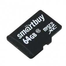 Micro SecureDigital 64GB Smartbuy Class 10 (без адаптера) LE  (SB64GBSDCL10-00LE)