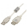 Cablexpert Кабель удлинитель USB2.0 Pro, AM/AF, 3м, экран, 2 феррит.кольца, прозрачный (CCF-USB2-AMAF-TR-10)