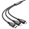 HOCO HC-67400 X76/ USB кабель 3-in-1: Lightning+Micro+Type-C/ 1m/ 2A/ Black