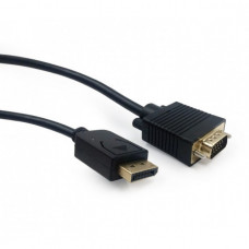 Cablexpert Кабель DisplayPort->VGA, 5м, 20M/15M, черный, экран, пакет (CCP-DPM-VGAM-5M)