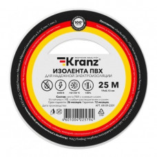 Kranz (KR-09-2201) Изолента ПВХ 0,13х19 мм, 25 м, белая