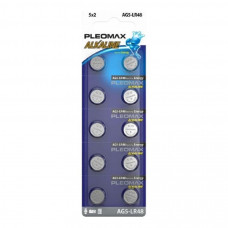 Pleomax AG5 (393) LR754, LR48 Button Cell (100/1000/98000) (10 шт. в уп-ке)