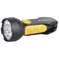 Ultraflash LED3816 (фонарь аккум 220В, черный/желтый, 9 LED, SLA, пласт, склад. вилка коробка)