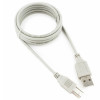 Кабель USB2.0 Cablexpert AM/BM, медь, Pro, 1.8м, серый, пакет (CC-USB2-AMBM-6-N)