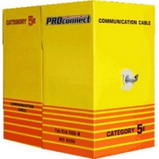 PROconnect (01-0146-3) Кабель витая пара омедненный, F/UTP, CCA, CAT 5e, PE, 4PR, 24AWG, OUTDOOR, SOLID, черный, 305м