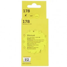 T2 CB320HE/№178 Картридж (IC-H320) №178 для HP Deskjet 3070A/Photosmart 5510/6510/7510/B110/C8583, жёлтый, С ЧИПОМ, 250 стр.