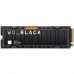 WD SSD Black SN850X, 1.0TB, M.2(22x80mm),[WDS100T2XHE] NVMe, PCIe 4.0 x4, 3D TLC, R/W 7300/6300MB/s, IOPs 800 000/1 100 000, TBW 600, DWPD 0.3, with Heat Spreader (12 мес.)