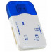 Perfeo Card Reader SD/MMC+Micro SD+MS+M2, (PF-VI-R010 Blue) синий (PF_4257)